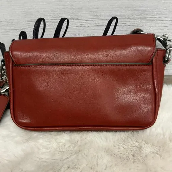 COACH Bleecker Penny Crossbody Bag Red Leather Turnlock NWT (Some Scuffing) - Picture 4 of 16